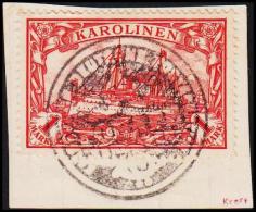 1901. KAROLINEN 1 MARK Kaiserjacht SMS Hohenzollern.  (Michel: 16) - JF191153 - Caroline Islands