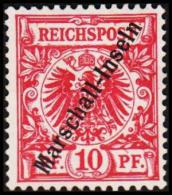 1897 - 1898. Marschall-Inseln 10 Pf. REICHSPOST.  (Michel: 3 II) - JF191036 - Marshall-Inseln