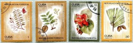 N° Yvert & Tellier 1861-1862-1864-1865 - Timbres De Cuba (1975) - U (Oblitérés Avec Gomme) - Reboisement Des Forêts (DA) - Oblitérés