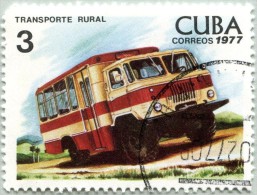 N° Yvert & Tellier 1972 - Timbre De Cuba (1977) - U (Oblitérés Avec Gomme) - Transport Rural - Omnibus (DA) - Oblitérés
