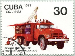 N° Yvert & Tellier 2015 - Timbre De Cuba (1977) - U (Oblitérés Avec Gomme) - Prévention Contre Les Incendies (DA) - Oblitérés