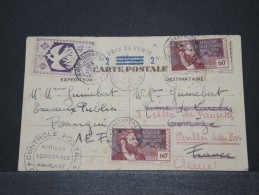 OUBANGUI CHARI - Rare Courrier Reprise Des Vols Vers La France Avec Controle Postal - Superbe - A Voir - Lot 14993A - Covers & Documents