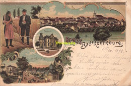 CPA LITHO 1898 GRUSS AUS BAD RONNEBURG WINKLER - Ronneburg