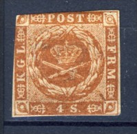 ##Denmark 1854. Michel 4. MH(*). Cut. - Nuevos