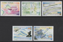 Cabo Verde 2006 - Ciclo Da Aeronautica Hélice Zeppelin Avion Airplane Flugzeug Air Transport 4 Val. MNH - Kap Verde