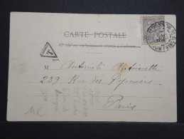 MONACO - Carte Taxée Pour La Paris - 1905 - A Voir - P15153 - Brieven En Documenten