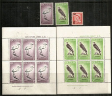 Année  1961  .  2 Blocs-feuillets + 3 Timbres Neufs **  Sans Charnière.  Côte 45,00 € (oiseaux Héron & Faucon) - Ongebruikt