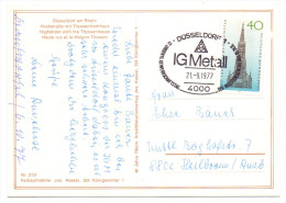 GEWERKSCHAFT - IG Metall 12. Gewerkschaftstag, Düsseldorf 1977, Sonderstempel - Syndicats