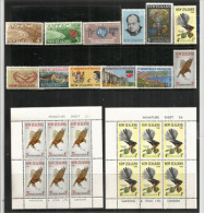 Année Complète 1965. 12 Timbres + 2 Blocs-feuillets Neufs **  (oiseaux Nestor Superbe &  Rhipidure à Collier) - Ongebruikt