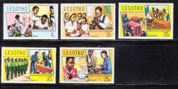 Lesotho 1974 Youth And Development Nurses Tractor Scouts Potter MNH - Lesotho (1966-...)