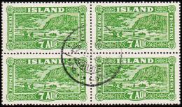 1925. Views And Buildings. 7 Aur Green 4-Block. (Michel: 114) - JF191587 - Unused Stamps