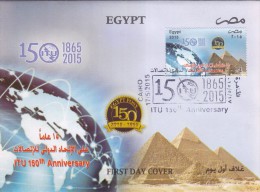 Fdc EGYPT 2015 ITU 150th Anniversary . FDC - Lettres & Documents