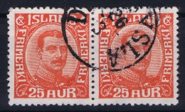 ICELAND: Mi Nr 102  Used  1921  Pair - Gebruikt