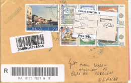 Italy Italia 2015 Palermo EUROPA CEPT Venezia Barcoded AR Advice With Recept Registered Cover - 2011-20: Marcophilie