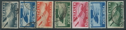 1945-46 ITALIA USATO POSTA AEREA DEMOCRATICA 7 VALORI - U22-3.1 - Airmail