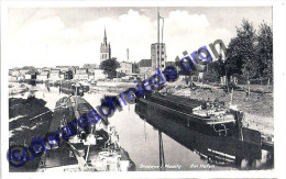 GRABOW 1915 Hafen Anlage Mit Frachtkahn + Eigner Ehepaar + Blick Zur Stadt Ungelaufen - Ludwigslust