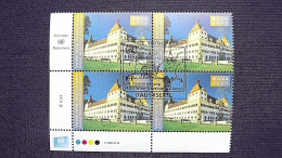 UNO-Wien 396 Oo/FDC-cancelled Eckrandviererblock ´C´, UNESCO-Welterbe, Schloss Eggenberg, Graz - Gebruikt