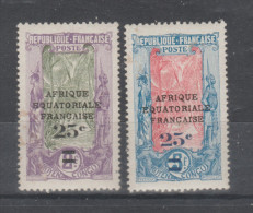 CONGO 1924  Surchargé  N°89 + 90 Neuf X - Unused Stamps