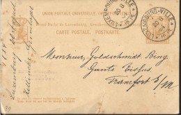 E)1884 LUXEMBURG, LION RAMPANT-SHIELD, POSTAL STATIONERY TO FRANKFURT, XF - Sonstige & Ohne Zuordnung