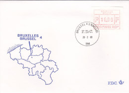 Belgien 1983 - Automatenmarken Ergänzungen Auf FDC - 28.02.1983 - Bruxelles 4 - Other & Unclassified