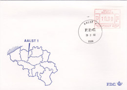 Belgien 1983 - Automatenmarken Ergänzungen Auf FDC - 28.02.1983 - Aalst 1 - Autres & Non Classés