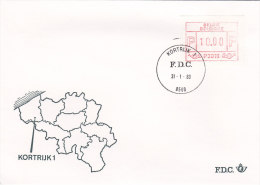 Belgien 1983 - Automatenmarken Ergänzungen Auf FDC - 31.01.1983 - Kortruk 1 - Sonstige & Ohne Zuordnung