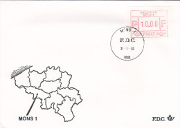 Belgien 1983 - Automatenmarken Ergänzungen Auf FDC - 31.01.1983 -  Mons 1 - Other & Unclassified