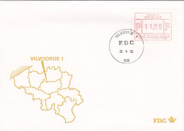 Belgien 1983 - Automatenmarken Ergänzungen Auf FDC - 25.04.1983 - Vilvoorde 1 - Autres & Non Classés