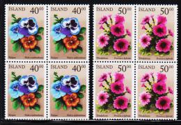 2000. Flowers. 40 + 50 Kr. 4-Block.  (Michel: 958-959) - JF191863 - Gebraucht