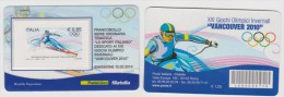 2010 - ITALIA -  TESSERA FILATELICA   "GIOCHI OLIMPICI INVERNALI VANCOUVER 2010" - Philatelic Cards