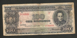 BOLIVIA - El BANCO CENTRAL De BOLIVIA - 100 BOLIVIANOS (1945) - Bolivie