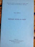 QUELQUES HOTELS DE DIJON Par Henri GIROUX TXXXI 1978-1979 Berbisey Legouz De La Berchère Henri Petit Jehannin Chamblan - Bourgogne