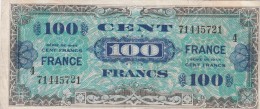 BILLETS - TRESOR - VERSO FRANCE - N° 71445721  SERIE 4   - 100 FRANCS - 1945 Verso Francés