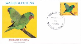 WALLIS Et FUTUNA 1994 @ Enveloppe Premier Jour FDC PERRUCHES - FDC