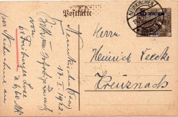 Sarre Entier Postal Neunkirchen 1922 - Postwaardestukken