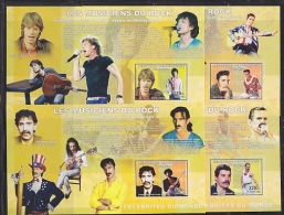 Congo 2006 Les Musiciens Du Rock 4 M/s IMPERFORATED ** Mnh (F4925) - Nuovi