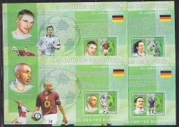 Congo 2006 Football 4  M/s IMPERFORATED ** Mnh (F4939) - Ungebraucht
