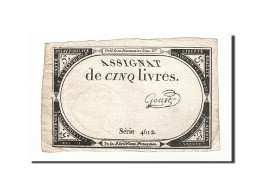 Billet, France, 5 Livres, 1793, 1793-10-31, Goust, TTB, KM:A76, Lafaurie:171 - Assignats & Mandats Territoriaux