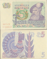 Schweden Pick-Nr: 51d (1977) Bankfrisch 1977 5 Kronor - Suède