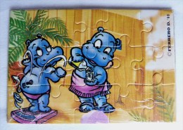 KINDER PUZZLE HAPPY HYPO 90 Complet 2 RARE - Puzzles