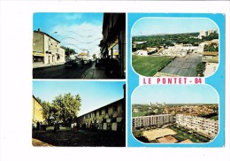 Cpsm - 84 - LE PONTET - Multivues - Stade Football Tennis / Boucherie Chevaline / Immeubles - 1972 - - Le Pontet