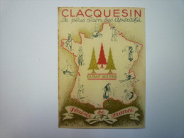 Petit  CALENDRIER  PUB  " CLACQUESIN " 1938  (5,5 X 8 Cm) - Petit Format : 1921-40
