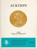 Auktion - Zürich - 28-10-1977 - Société De Banque Suisse - Schweizerischer Bankveren - Catalogue De La Vente - Duits