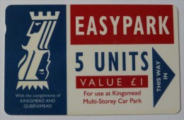 UK - Great Britain - Parking Card - Easy Park - Kingsmead & Queensmead - 5 Units - Mint - Collezioni