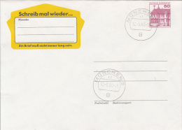 36038- CASTLE, COVER STATIONERY, 1980, GERMANY - Briefomslagen - Gebruikt