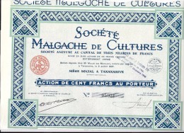 Titre : SOCIETE MALGACHE De CULTURE, TANANARIVE - S - V