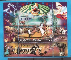 2002 3078  BF-53 EUROPA ZIRKUS  JUGOSLAVIJA JUGOSLAWIEN  PFERDE ELEFANT  MNH - Other & Unclassified