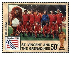 ST. VINCENT 1994 TP MNH** BELGIUM BELGIQUE FOOTBALL WORLD CUP USA 94 . COPA DEL MUNDO DE FUTBOL. USA-94 - 1994 – USA