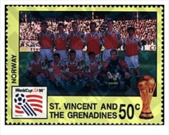 ST. VINCENT 1994 TP MNH** COLOMBIA COLOMBIE FOOTBALL WORLD CUP USA 94 . COPA DEL MUNDO DE FUTBOL. USA-94 - 1994 – Estados Unidos