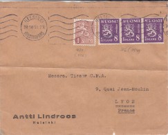 LETTRE FINLANDE COVER FINLANDE 1955. HELSINKI - LYON FRANCE  /CLASSEUR FINLANDE 11 - Lettres & Documents